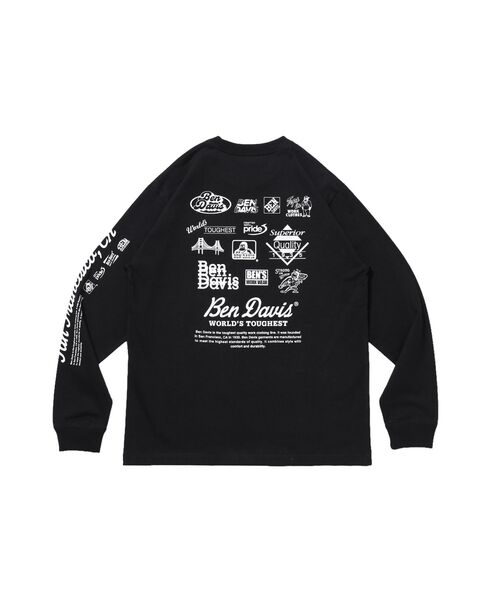 BEN DAVIS(ベンデイビス)の「【BEN DAVIS】GRAPHIC L/S TEE (REG) / ロンT ユニセックス レギュラーフィット 長袖 ラバープリント(Tシャツ/カットソー・メンズ・ネイビー/ホワイト/ブラック・MEDIUM/LARGE/X-LARGE)」の18枚目の写真