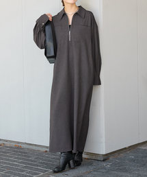 《追加》ウーリッシュツイルハーフジップワンピース
