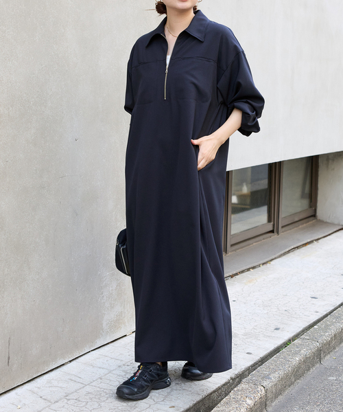 JOURNAL STANDARD(ジャーナルスタンダード)の「《追加》ウーリッシュツイルハーフジップワンピース(ワンピース・レディース・チャコールグレー/ネイビー・FREE)」の21枚目の写真