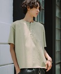Bleme（ブレム）の「ヴィンテージデザイン ヘンリーネック Tシャツ（Tシャツ/カットソー・メンズ）」