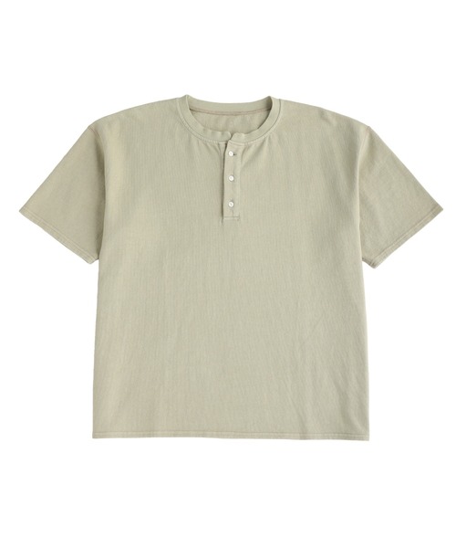 Bleme(ブレム)の「ヴィンテージデザイン ヘンリーネック Tシャツ(Tシャツ/カットソー・メンズ・グリーン/ブラック/ベージュ・M/L/XL/S)」の17枚目の写真