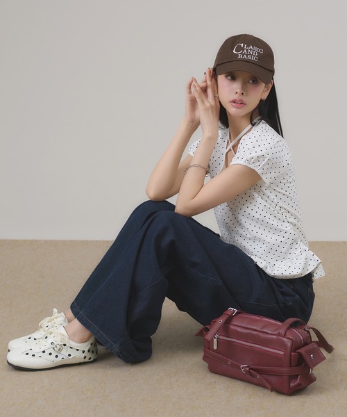 apres jour mignon(アプレジュールミニョン)の「スソフリルチョーカーTシャツ(Tシャツ/カットソー・レディース・ブラック系その他/ブラック/杢グレー/オフホワイト・フリー/LARGE)」の12枚目の写真