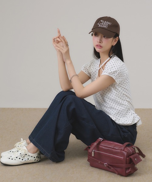 apres jour mignon(アプレジュールミニョン)の「スソフリルチョーカーTシャツ(Tシャツ/カットソー・レディース・ブラック系その他/ブラック/杢グレー/オフホワイト・フリー/LARGE)」の13枚目の写真