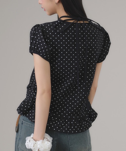 apres jour mignon(アプレジュールミニョン)の「スソフリルチョーカーTシャツ(Tシャツ/カットソー・レディース・ブラック系その他/ブラック/杢グレー/オフホワイト・フリー/LARGE)」の16枚目の写真