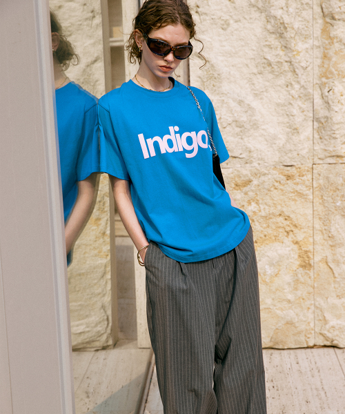 DEWEDEWE(デュイデュイ)の「インディゴトップ_ブルー(Tシャツ/カットソー・レディース・その他・FREE)」の3枚目の写真