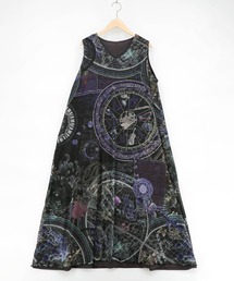 562241:世界地図柄 リバーシブル ノースリーブワンピース