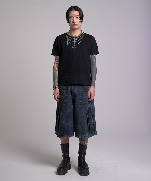 CREO STORE(クレオストア)の「Ruin Texture Graphic Tee/ルインテクスチャーグラフィックTシャツ(Tシャツ/カットソー・メンズ・ホワイト/ブラック・1/2)」の6枚目の写真