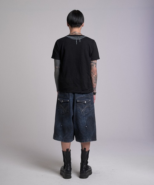 CREO STORE(クレオストア)の「Ruin Texture Graphic Tee/ルインテクスチャーグラフィックTシャツ(Tシャツ/カットソー・メンズ・ホワイト/ブラック・1/2)」の9枚目の写真