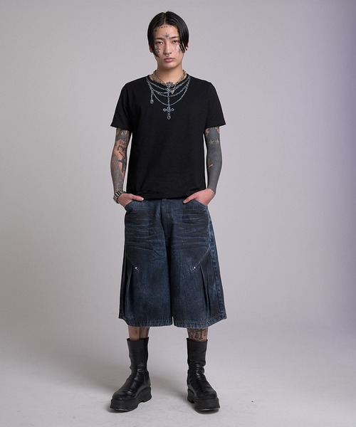 CREO STORE(クレオストア)の「Ruin Texture Graphic Tee/ルインテクスチャーグラフィックTシャツ(Tシャツ/カットソー・メンズ・ホワイト/ブラック・1/2)」の4枚目の写真