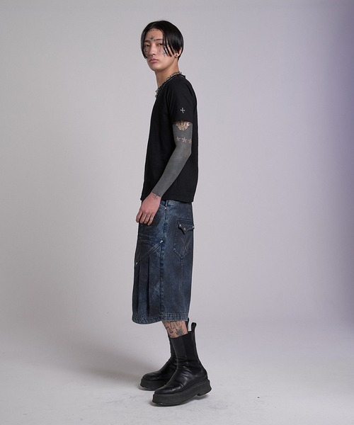 CREO STORE(クレオストア)の「Ruin Texture Graphic Tee/ルインテクスチャーグラフィックTシャツ(Tシャツ/カットソー・メンズ・ホワイト/ブラック・1/2)」の7枚目の写真