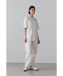Y / ORGANIC COTTON CHINO BELTED TROUSERS