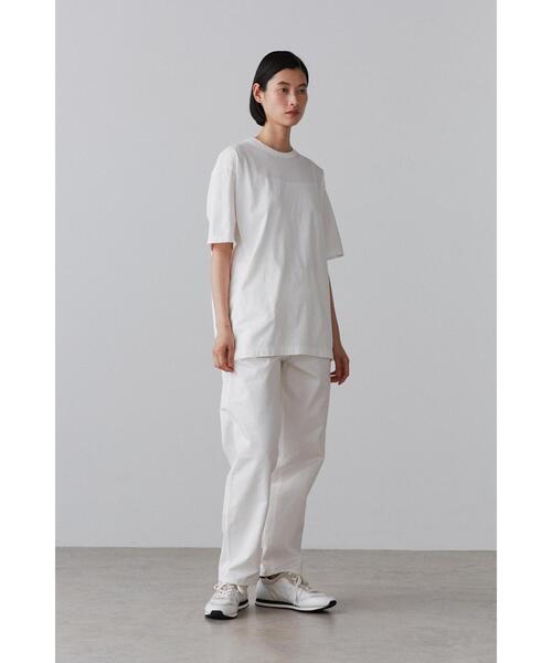 Y（ワイ）の「Y / ORGANIC COTTON CHINO BELTED TROUSERS（その他パンツ・メンズ・ホワイト/ネイビー・MEDIUM/LARGE/SMALL）」の2枚目の写真