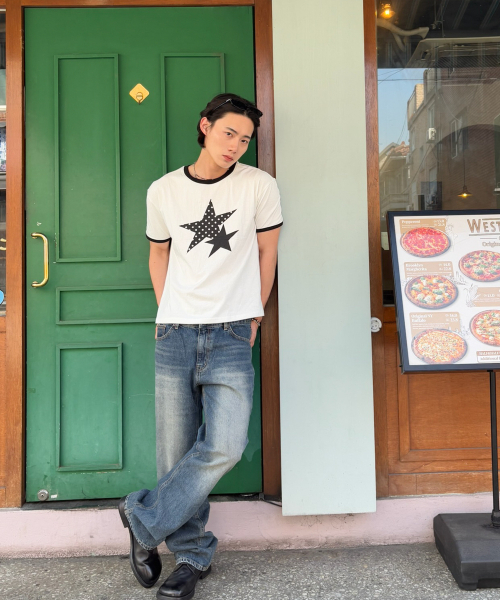 AMOU（アモウ）の「Two Star Ringer T-shirts WHITE（Tシャツ/カットソー・レディース・その他・W/3/2）」の10枚目の写真