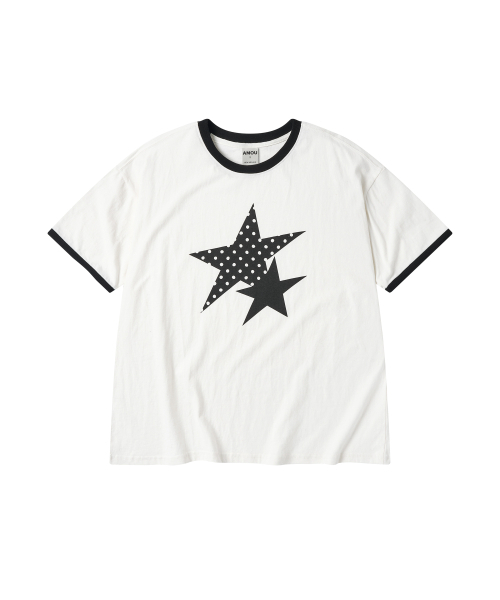 AMOU（アモウ）の「Two Star Ringer T-shirts WHITE（Tシャツ/カットソー・レディース・その他・W/3/2）」の12枚目の写真