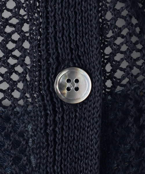 Spick & Span(スピックアンドスパン)の「メッシュVネックカーディガン(カーディガン/ボレロ・レディース・ホワイト/ネイビー/ブラウン・FREE)」の12枚目の写真