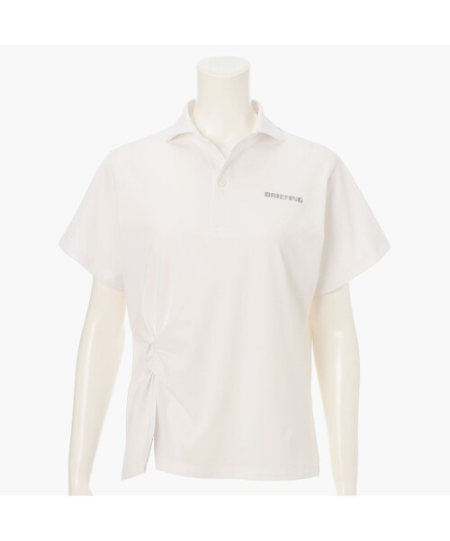 BRIEFING(ブリーフィング)の「WOMEN’S SIDE TWISTED SKIPPER SHIRT(リラックスフィット)(Tシャツ/カットソー・レディース・ホワイト・M)」の1枚目の写真