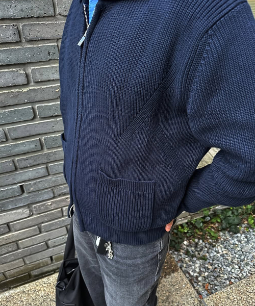 INTEMPOMOOD(インテンポムード)の「モノトーンフルジップニット_ネイビー(カーディガン/ボレロ・レディース・ネイビー・MEDIUM/LARGE/X-LARGE)」の22枚目の写真