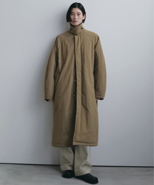 anuke（アンヌーク）の「Padded Soutiencollar Coat（ステンカラーコート・レディース・ベージュ/ブラック・38inch/36inch）」の2枚目の写真