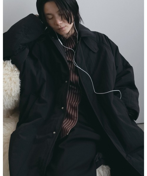 anuke（アンヌーク）の「Padded Soutiencollar Coat（ステンカラーコート・レディース・ベージュ/ブラック・38inch/36inch）」の15枚目の写真