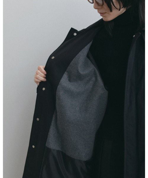 anuke（アンヌーク）の「Padded Soutiencollar Coat（ステンカラーコート・レディース・ベージュ/ブラック・38inch/36inch）」の17枚目の写真