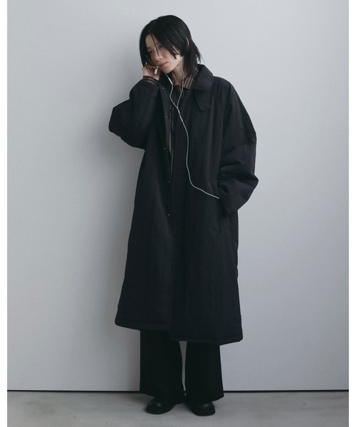 anuke（アンヌーク）の「Padded Soutiencollar Coat（ステンカラーコート・レディース・ベージュ/ブラック・38inch/36inch）」の19枚目の写真