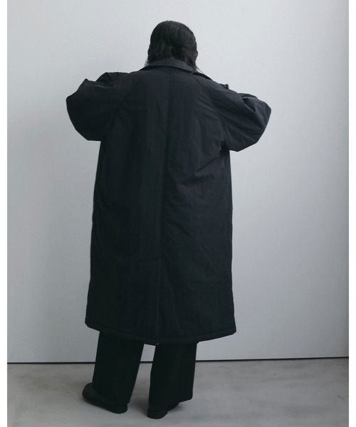 anuke（アンヌーク）の「Padded Soutiencollar Coat（ステンカラーコート・レディース・ベージュ/ブラック・38inch/36inch）」の20枚目の写真