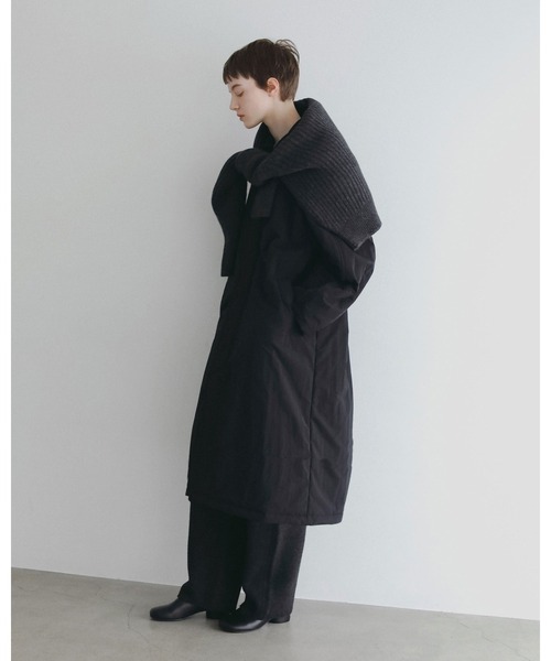 anuke（アンヌーク）の「Padded Soutiencollar Coat（ステンカラーコート・レディース・ベージュ/ブラック・38inch/36inch）」の11枚目の写真
