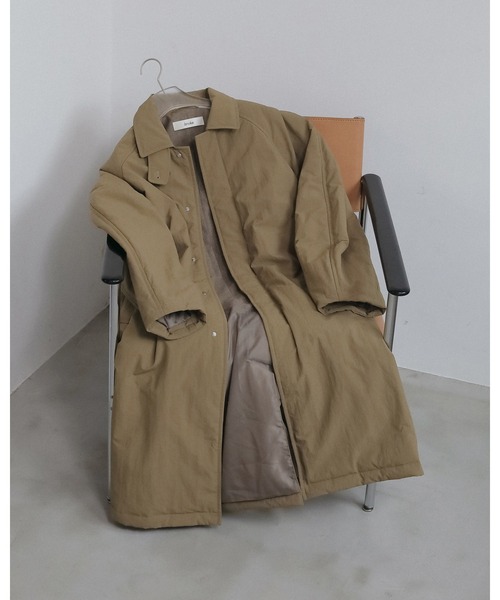 anuke（アンヌーク）の「Padded Soutiencollar Coat（ステンカラーコート・レディース・ベージュ/ブラック・38inch/36inch）」の8枚目の写真