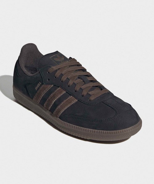 adidas(アディダス)の「adidas/アディダス SAMBA OG サンバ スリーストライプス サイドライン 配色 スニーカー レースアップ フラット メンズ レディース 2026年秋冬 秋物(スニーカー・メンズ・ブラック×グレー・23/24/25/27/28/26.5/27.5/24.5/23.5)」の8枚目の写真