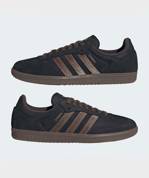adidas(アディダス)の「adidas/アディダス SAMBA OG サンバ スリーストライプス サイドライン 配色 スニーカー レースアップ フラット メンズ レディース 2026年秋冬 秋物(スニーカー・メンズ・ブラック×グレー・23/24/25/27/28/26.5/27.5/24.5/23.5)」の4枚目の写真
