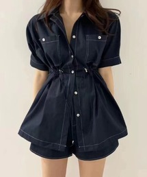 FACTOTUM | ドローストリングシャツ+ショートパンツセットアップ(セットアップ)