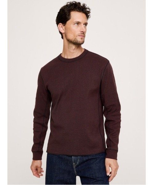 Banana Republic(バナナリパブリック)の「リブ コットン ロングスリーブ Tシャツ(Tシャツ/カットソー・メンズ・ネイビー/オリーブ/その他・L/XL/M/S)」の3枚目の写真