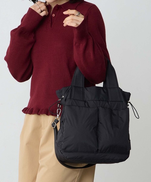 BONLECILL Marche(ボンルシールマルシェ)の「【BONLECILL Marche】2wayBIGポケットパフィーバッグ(ハンドバッグ・レディース・ブラック/ブラウン/アイボリー・FREE)」の11枚目の写真