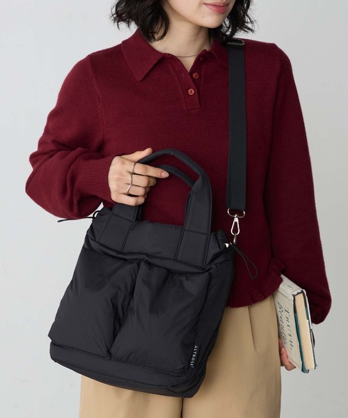 BONLECILL Marche(ボンルシールマルシェ)の「【BONLECILL Marche】2wayBIGポケットパフィーバッグ(ハンドバッグ・レディース・ブラック/ブラウン/アイボリー・FREE)」の12枚目の写真