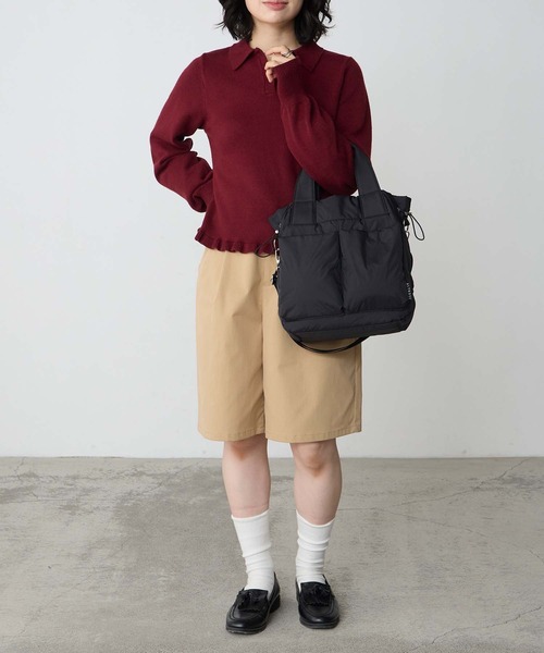 BONLECILL Marche(ボンルシールマルシェ)の「【BONLECILL Marche】2wayBIGポケットパフィーバッグ(ハンドバッグ・レディース・ブラック/ブラウン/アイボリー・FREE)」の14枚目の写真