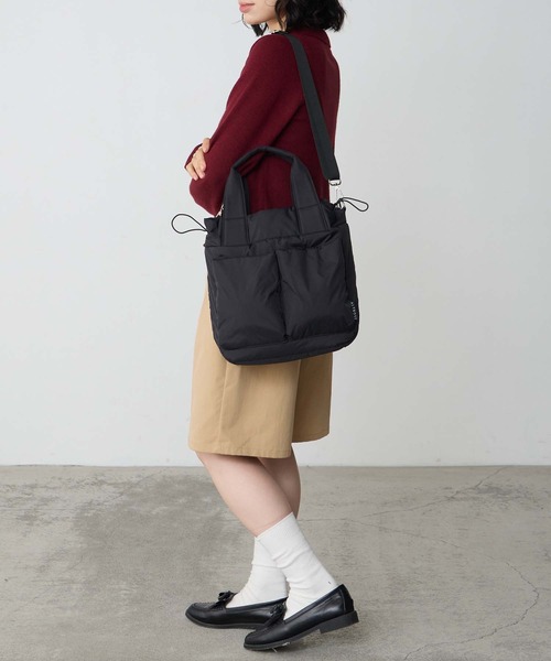 BONLECILL Marche(ボンルシールマルシェ)の「【BONLECILL Marche】2wayBIGポケットパフィーバッグ(ハンドバッグ・レディース・ブラック/ブラウン/アイボリー・FREE)」の15枚目の写真