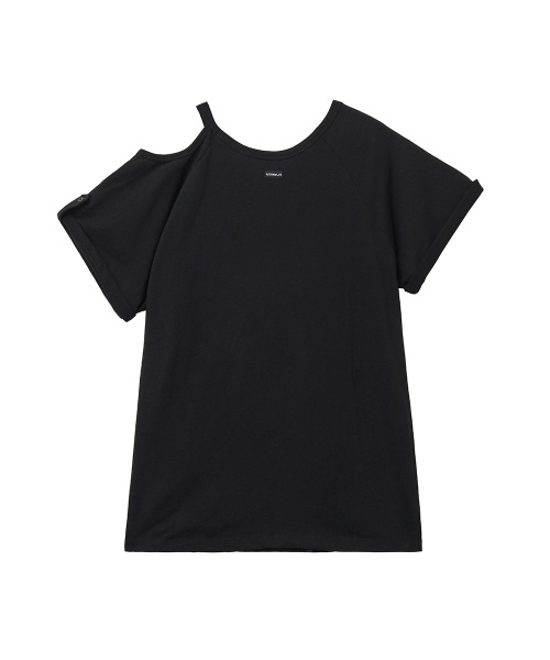 RENSE(レンセ)の「One Shoulder Line Snap Tee Black(Tシャツ/カットソー・レディース・その他・OS)」の4枚目の写真