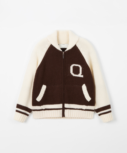 THEENDQUESTION(ジエンドクエスチョン)の「Knit zip-up jumper / BROWN(ニット/セーター・レディース・その他・1/2)」の1枚目の写真