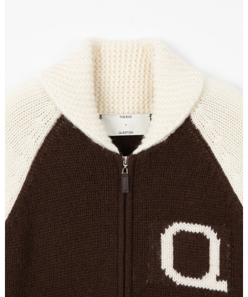 THEENDQUESTION(ジエンドクエスチョン)の「Knit zip-up jumper / BROWN(ニット/セーター・レディース・その他・1/2)」の3枚目の写真