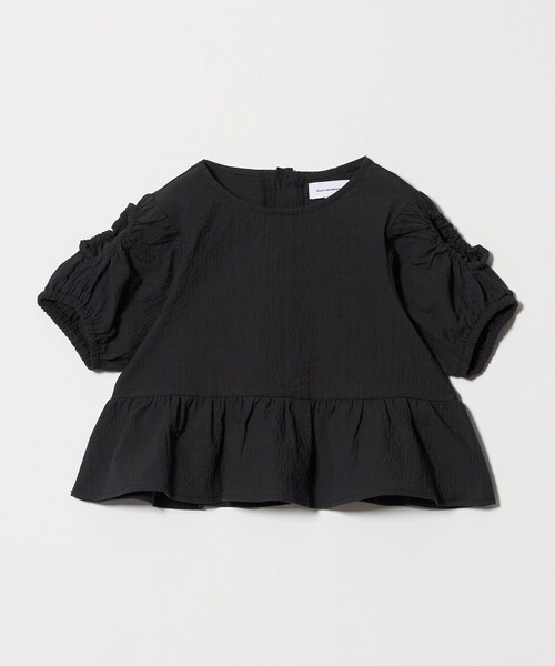 green label relaxing(グリーンレーベルリラクシング)の「カタアキ バルーン ショルダー ブラウス / キッズ 100cm-130cm(シャツ/ブラウス・キッズ・レッド/ブラック・110cm/120cm/100cm/130cm)」の1枚目の写真