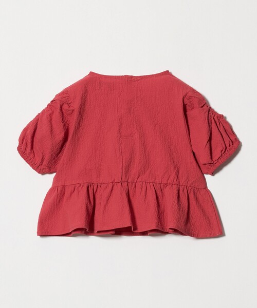 green label relaxing(グリーンレーベルリラクシング)の「カタアキ バルーン ショルダー ブラウス / キッズ 100cm-130cm(シャツ/ブラウス・キッズ・レッド/ブラック・110cm/120cm/100cm/130cm)」の3枚目の写真