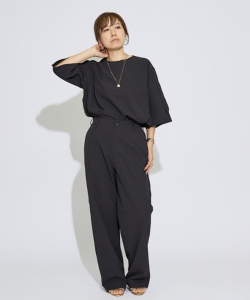 DESIGNWORKS(デザインワークス)の「【一部店舗限定】吸水拡散ワイドパンツ(その他パンツ・レディース・ブラック・38/36)」の5枚目の写真