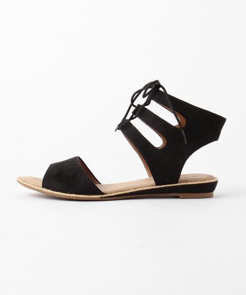 coen（コーエン）の「レースアップサンダル2（サンダル・レディース・ブラック/ダークブラウン/ベージュ・SMALL/LARGE/MEDIUM）」の6枚目の写真