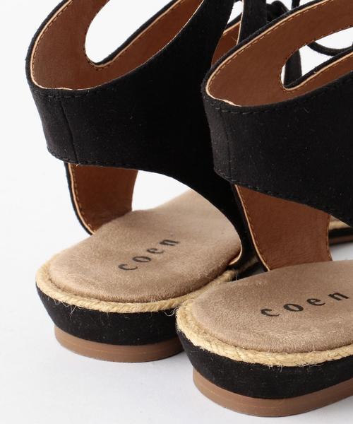 coen（コーエン）の「レースアップサンダル2（サンダル・レディース・ブラック/ダークブラウン/ベージュ・SMALL/LARGE/MEDIUM）」の11枚目の写真