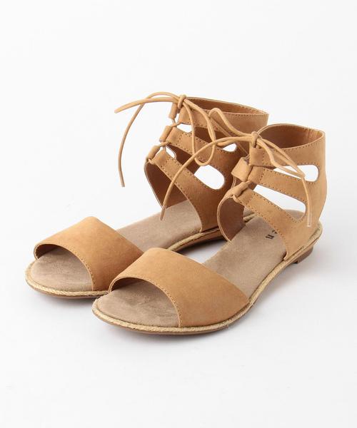 coen（コーエン）の「レースアップサンダル2（サンダル・レディース・ブラック/ダークブラウン/ベージュ・SMALL/LARGE/MEDIUM）」の13枚目の写真