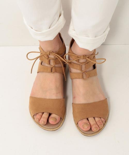 coen（コーエン）の「レースアップサンダル2（サンダル・レディース・ブラック/ダークブラウン/ベージュ・SMALL/LARGE/MEDIUM）」の16枚目の写真