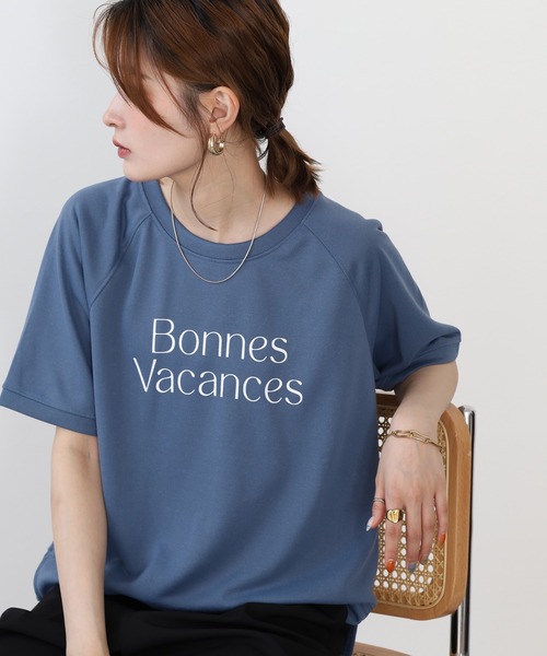 FUNALIVE(ファンアライブ)の「速乾TCメッシュイージーケア プリントプルオーバー(Tシャツ/カットソー・レディース・アイボリー/ダークブルー/ライトグリーン系・M/L)」の1枚目の写真