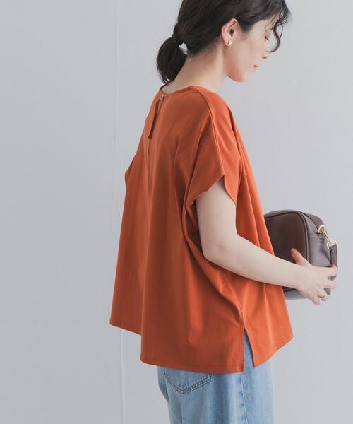 URBAN RESEARCH DOORS(アーバンリサーチドアーズ)の「バックジッププルオーバー(Tシャツ/カットソー・レディース・ブラック/オレンジ/ベージュ系その他・FREE)」の1枚目の写真