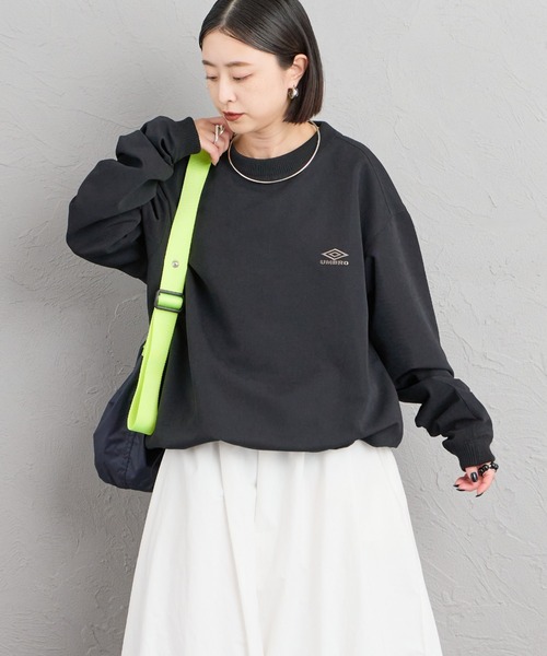 UMBRO（アンブロ）の「【WEB先行予約】[UMBRO/アンブロ] 別注 ワンポイントロゴ刺繍 ドローコードスウェット（スウェット・レディース・ブラウン/ブラック・S/XL/L/M）」の15枚目の写真