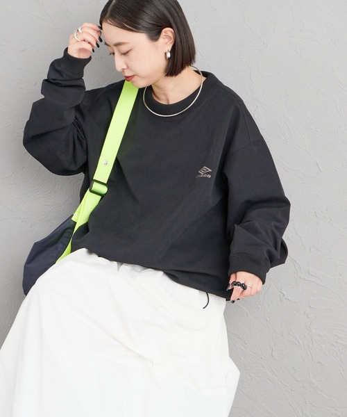 UMBRO（アンブロ）の「【WEB先行予約】[UMBRO/アンブロ] 別注 ワンポイントロゴ刺繍 ドローコードスウェット（スウェット・レディース・ブラウン/ブラック・S/XL/L/M）」の22枚目の写真
